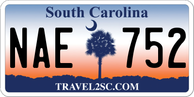 SC license plate NAE752