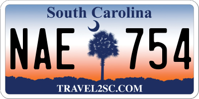 SC license plate NAE754