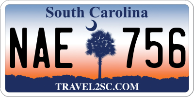 SC license plate NAE756