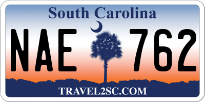 SC license plate NAE762