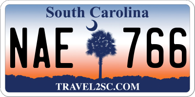 SC license plate NAE766
