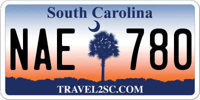 SC license plate NAE780