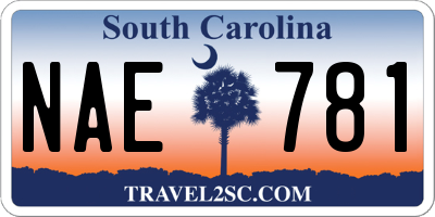 SC license plate NAE781