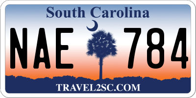 SC license plate NAE784