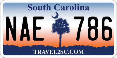 SC license plate NAE786
