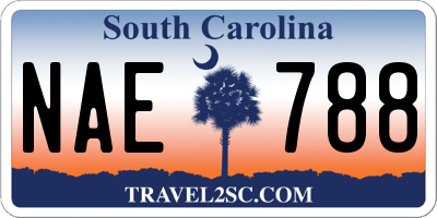 SC license plate NAE788