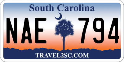 SC license plate NAE794