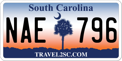 SC license plate NAE796