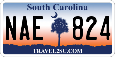 SC license plate NAE824