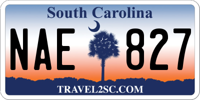SC license plate NAE827