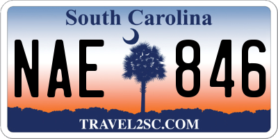 SC license plate NAE846