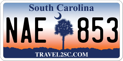 SC license plate NAE853