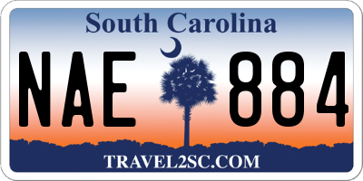 SC license plate NAE884