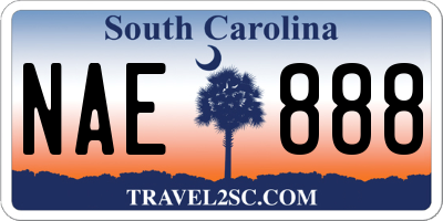SC license plate NAE888