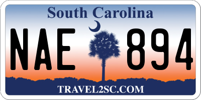 SC license plate NAE894