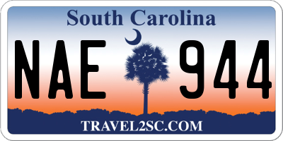 SC license plate NAE944