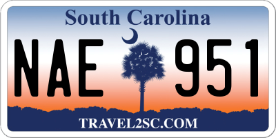 SC license plate NAE951
