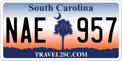 SC license plate NAE957