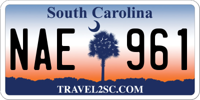 SC license plate NAE961