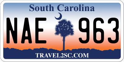 SC license plate NAE963