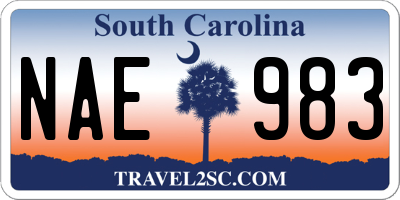 SC license plate NAE983