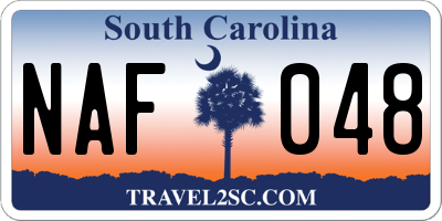 SC license plate NAF048