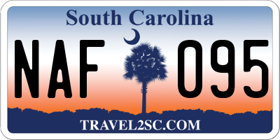 SC license plate NAF095