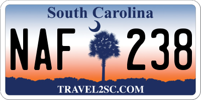 SC license plate NAF238