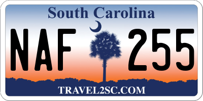 SC license plate NAF255