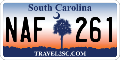 SC license plate NAF261