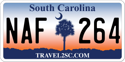 SC license plate NAF264