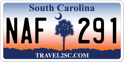 SC license plate NAF291