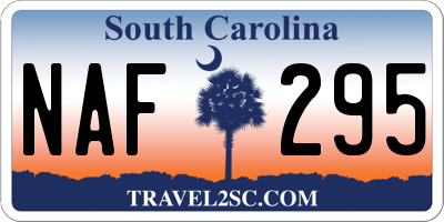 SC license plate NAF295