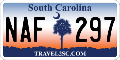 SC license plate NAF297