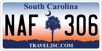 SC license plate NAF306