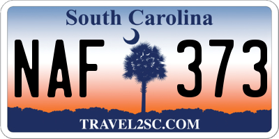 SC license plate NAF373