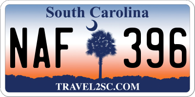 SC license plate NAF396