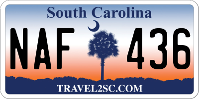 SC license plate NAF436