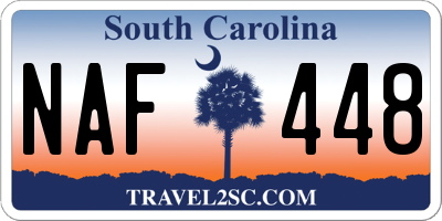 SC license plate NAF448