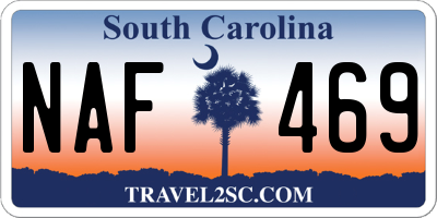 SC license plate NAF469