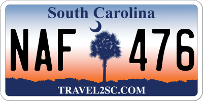 SC license plate NAF476