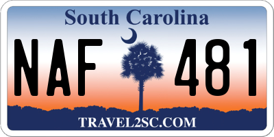 SC license plate NAF481