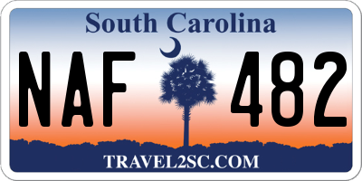 SC license plate NAF482