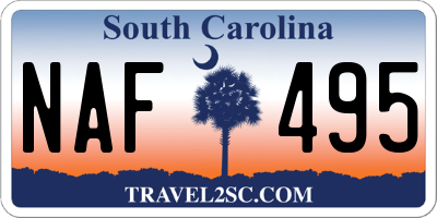 SC license plate NAF495