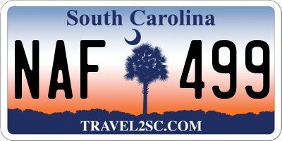 SC license plate NAF499