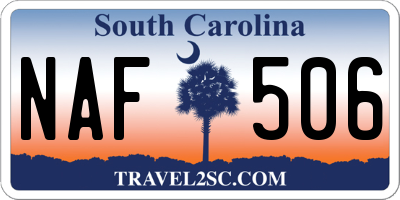 SC license plate NAF506