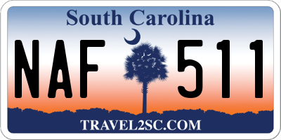 SC license plate NAF511
