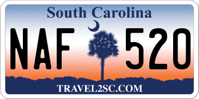SC license plate NAF520