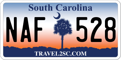 SC license plate NAF528
