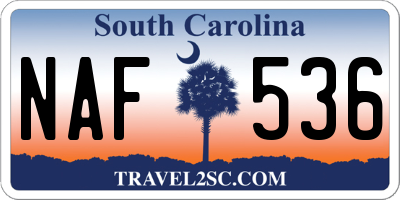 SC license plate NAF536